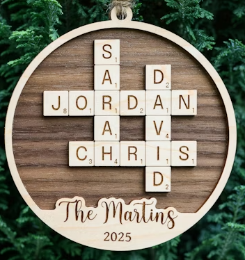 Scrabble Puzzle Ornament