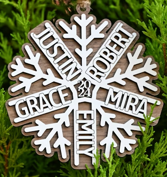 Snowflake Names Ornament